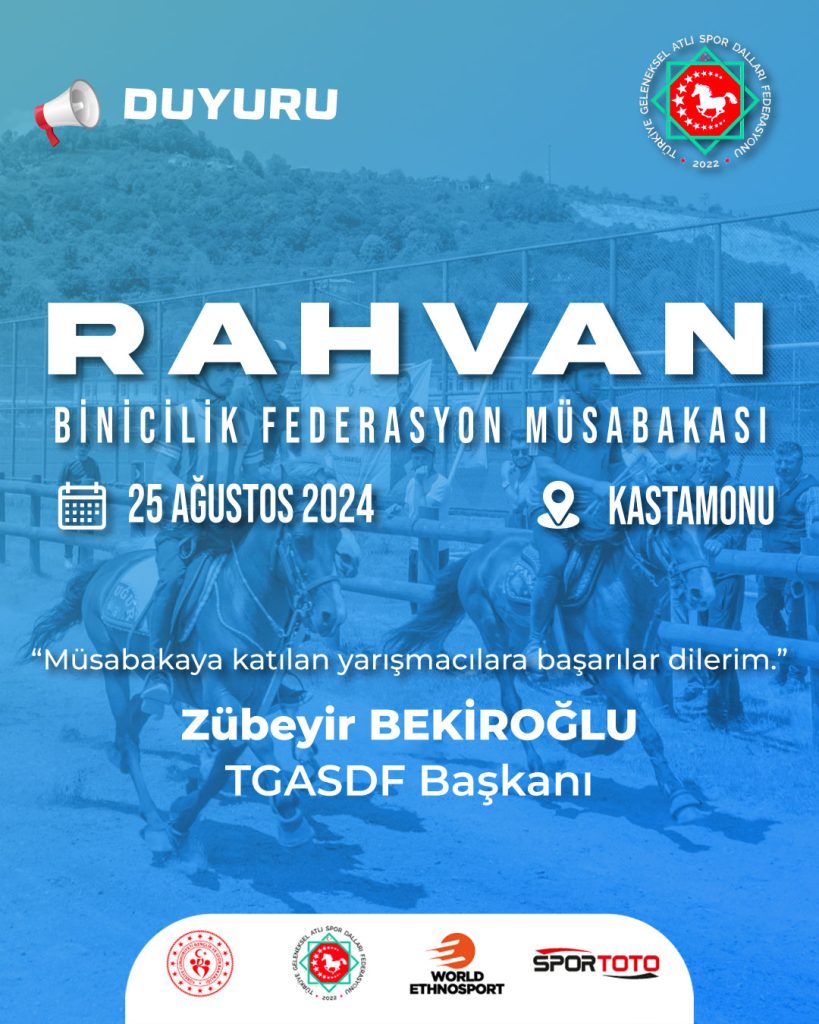 Rahvan Binicilik Federasyon M Sabakas Kastamonu A Ustos